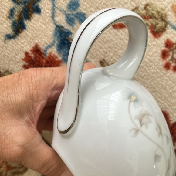 VINTAGE MIKASA 6137 GRAVY BOAT HANDLED WITH UNDER PLATE PLATINUM TRIM RARE ITEM - Picture 13 of 15